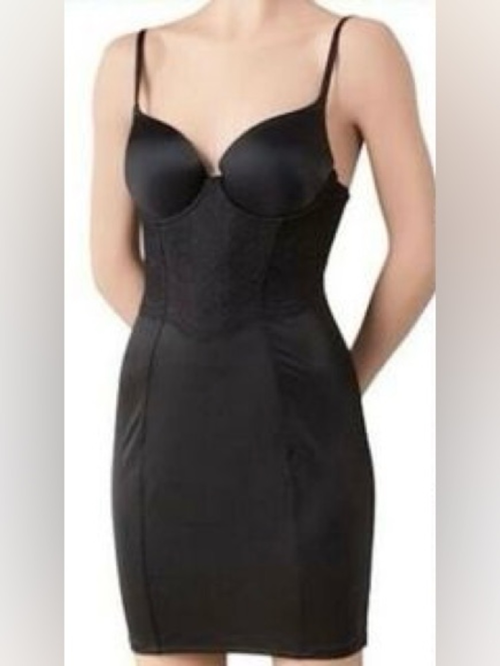 NWT Flexee’s by Maidenform Black Shapewear Slip Dress Size 36B